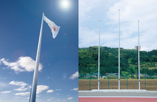 フラッグポール ロープ式 埋込型 H8m
