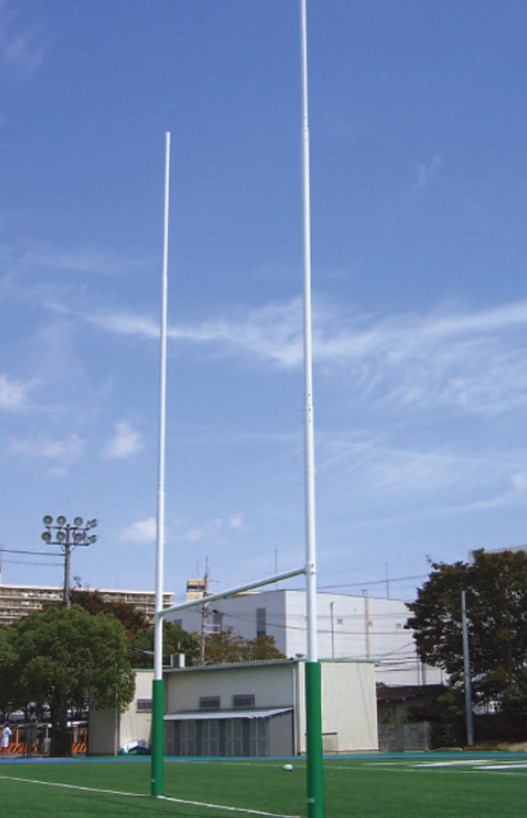 ラグビーゴールポスト(抜差式)アルミ製 地上10m ポールΦ80、クロスバーΦ80