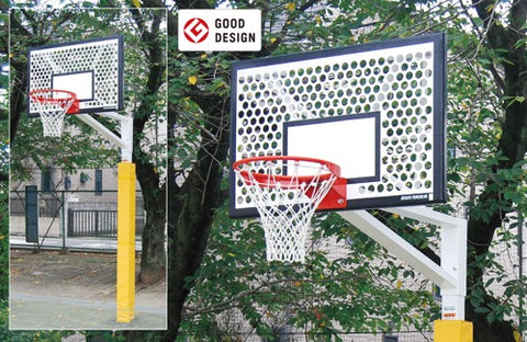 バスケットゴール単柱式 アルミパンチング ジュニア用