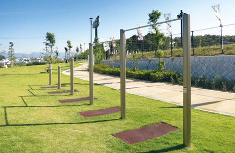 高鉄棒 3連アルミ(高さ固定式)