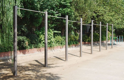 高鉄棒 3連アルミ(高さ調節式)