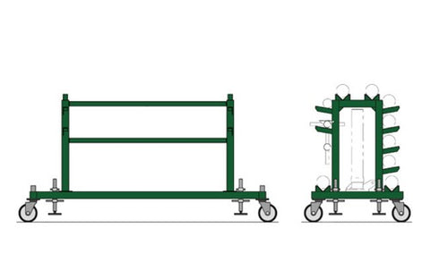 移動・保管台車(ラグビーゴール起倒式 H17m/13m用)