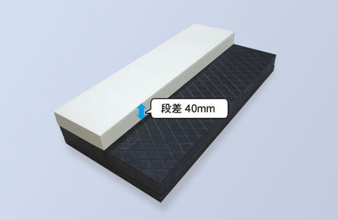 ピッチャープレート2段式 黒ゴム仕様 (一般/段差40mm)