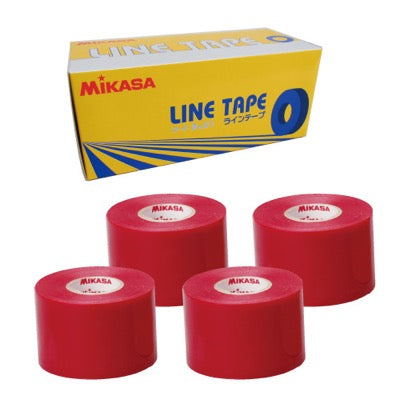 ラインテープ ビニール レッド 50mm幅*25m*4巻