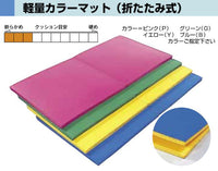 軽量カラーマット　折りたたみ式　　６０ｘ１８０ｘ４