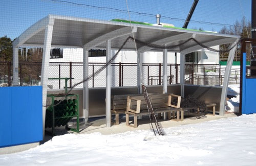 アルミ製ダッグアウト（3連棟）積雪200cm対応仕様          