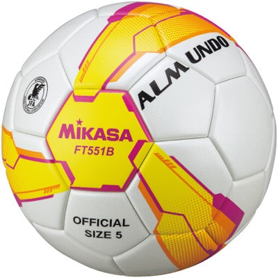 ｻｯｶｰ5号ALMUNDO 検定球 貼り 黄ﾋﾟﾝｸ