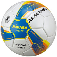 ｻｯｶｰ5号ALMUNDO 検定球 貼り 青黄