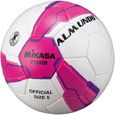 ｻｯｶｰ5号ALMUNDO 検定球 手縫い ﾋﾟﾝｸﾊﾞｲｵﾚｯﾄ