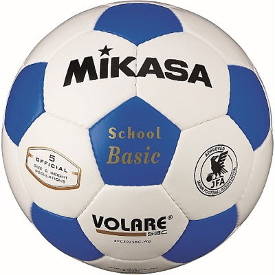 ｻｯｶｰ5号手縫い 検定球 白/青