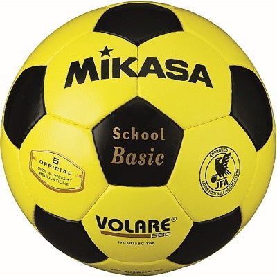 ｻｯｶｰ5号手縫い 検定球 黄/黒