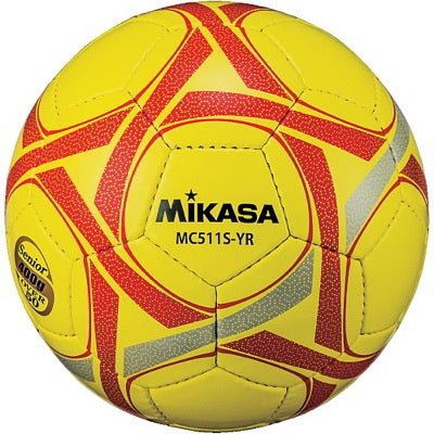 ｻｯｶｰ5号手縫い 軽量試合球 約400g 黄赤
