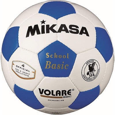 ｻｯｶｰ4号手縫い 検定球 白/青