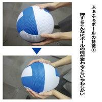 ふあふあｻｯｶｰ 縫い 約150g 白青