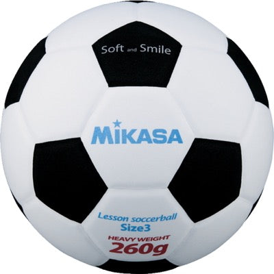 ｽﾏｲﾙｻｯｶｰ3号約260g 白/黒