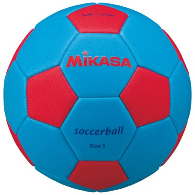 ｽﾏｲﾙｻｯｶｰ3号 ﾏｼｰﾝ縫い ｻｯｸｽﾌﾞﾙｰ/赤