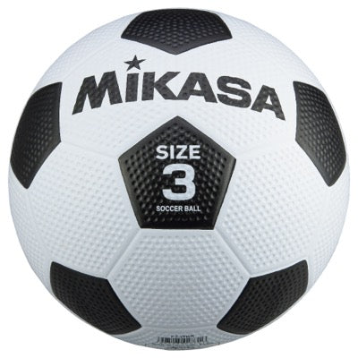 ｻｯｶｰ3号 ｺﾞﾑ 白/黒
