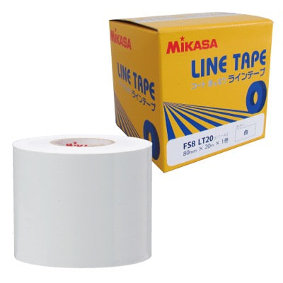 ﾗｲﾝﾃｰﾌﾟ ﾋﾞﾆｰﾙ ﾎﾜｲﾄ 80mm幅*20m*1巻