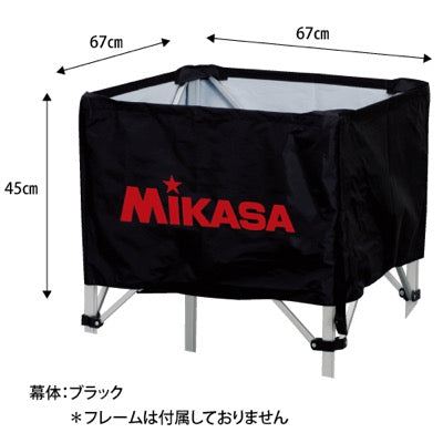 ﾎﾞｰﾙｶｺﾞ箱型大・中用 幕体 ﾌﾞﾗｯｸ