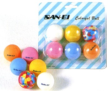 卓球6色カラーボール(6個セット)