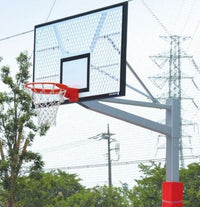 単柱式バスケットゴール（パンチングボード・ロングアーム1500mm）