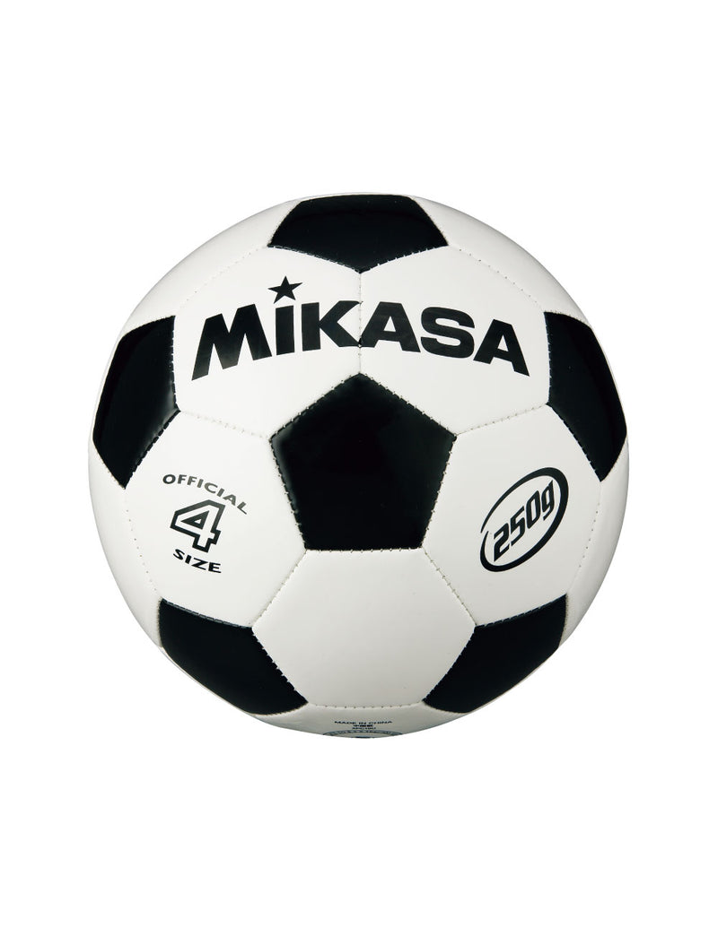 サッカー4号縫い 軽量球 約250g 白/黒